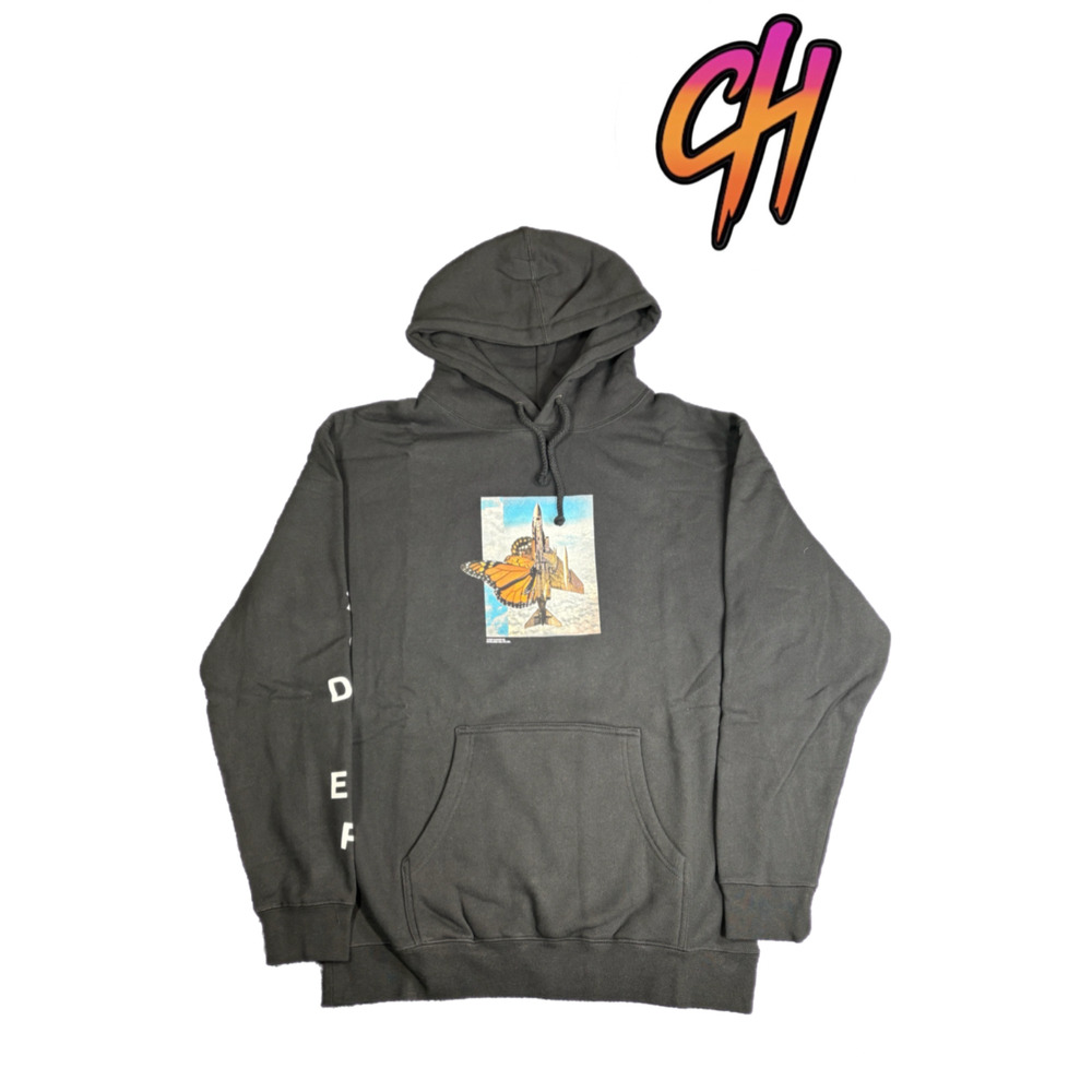 10 Deep "Duality" Black Pullover Graphic Hoodie Size Large